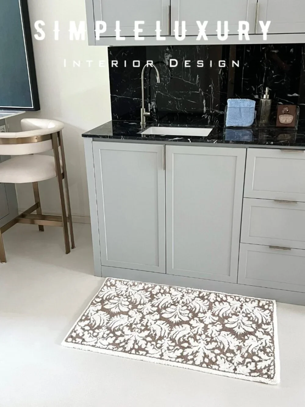 Discontinued Brand New ABYSS & HABIDECOR Chambord Damask Bath Rug 23